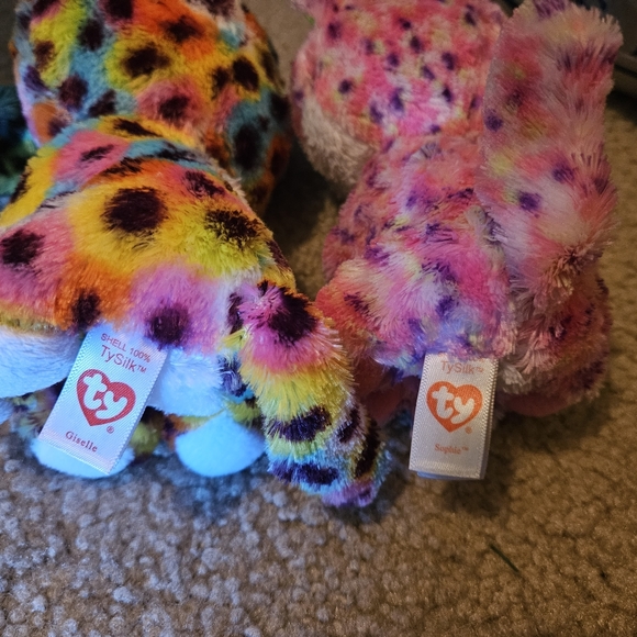 Lot Of 13 Beanie Boo Plush Leopard Cats Glamour, Lainey, Leona, Freckles Used. - Picture 11 of 12